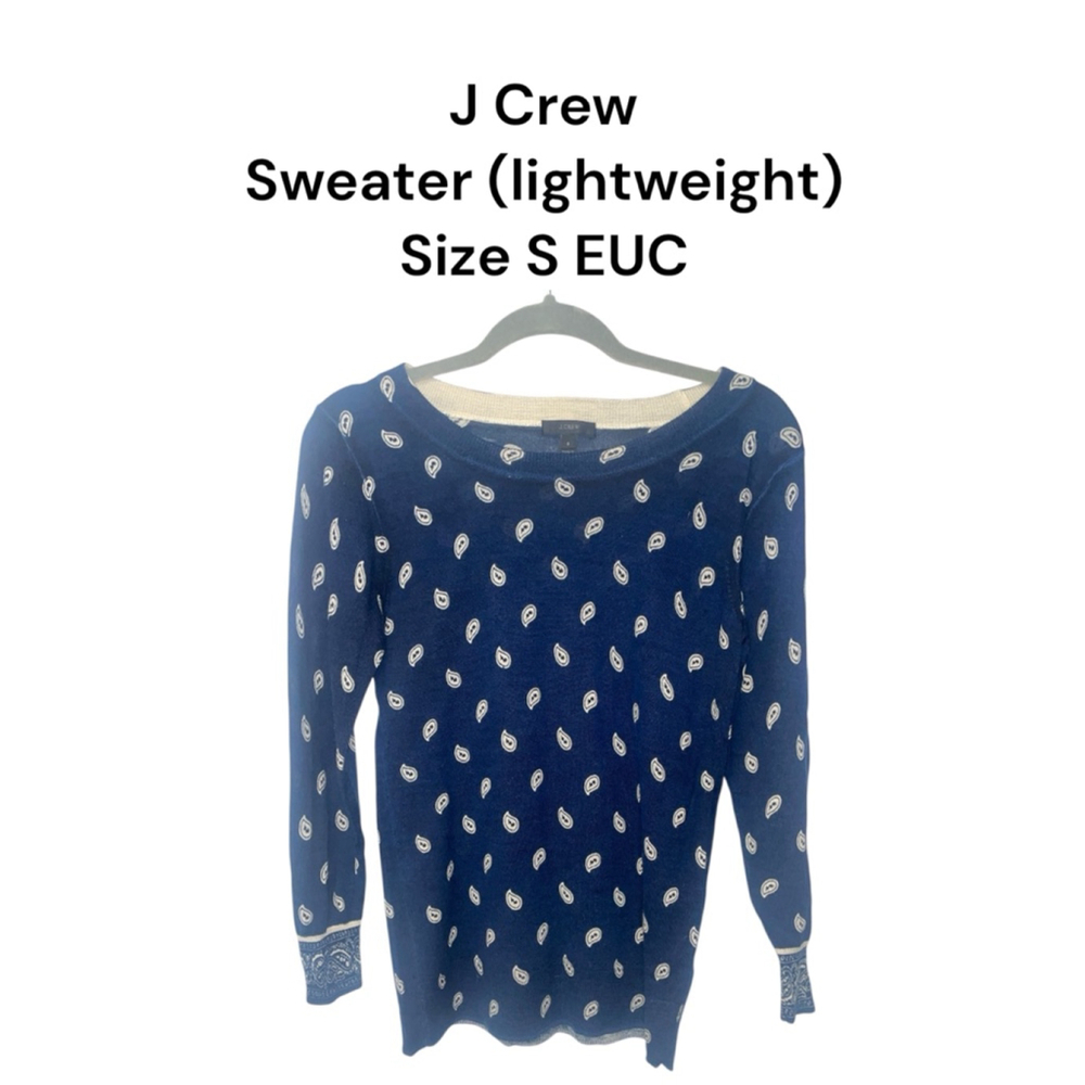 Women's J Crew Sweater Lightweight Size S Blue